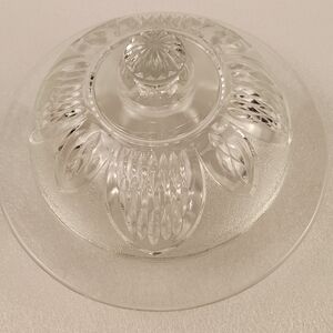 Elegant Clear Glass Butter Dish